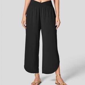 Halara High Waisted Crossover Pocket Split Pants Quick Dry NWOT